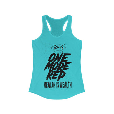 HEALTH IS WEALTH Racerback Tank - PDR LFE XS / Solid Tahiti Blue PDR LFE