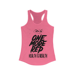 HEALTH IS WEALTH Racerback Tank - PDR LFE S / Solid Hot Pink PDR LFE