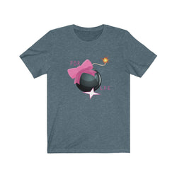 IM DA BOMB FEMALE Unisex Jersey Short Sleeve Tee - PDR LFE Heather Slate / XS PDR LFE