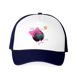 IM DA BOMB Hip Hop Foam Female Trucker Cap - PDR LFE One Size / White-Navy PDR LFE