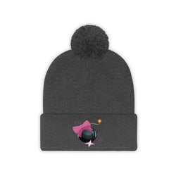 IM DA BOMB Hip Hop Pom Pom Beanie - PDR LFE Graphite Heather / One size PDR LFE