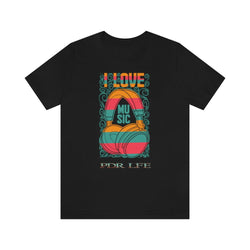 I LOVE MUSIC MENS UNISEX HIP HOP TSHIRT - PDR LFE Black / XS PDR LFE