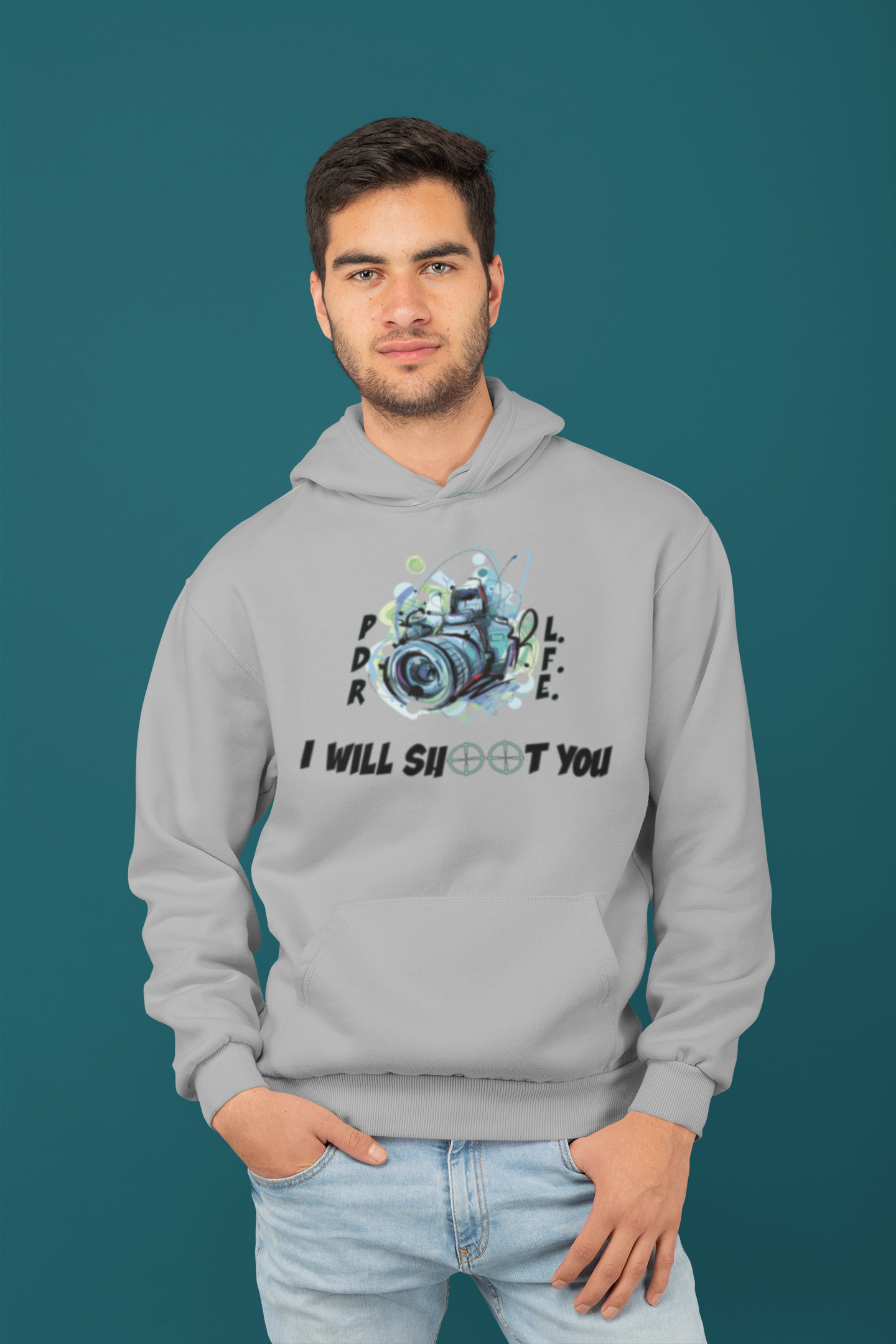 I WILL SHOOT YOU CAMERA MAN Hip Hop Unisex Hooded Sweatshirt - PDR L.F.E. 