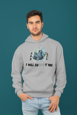 HANDS UP CAMERA MAN Hip Hop Unisex Hooded Sweatshirt - PDR LFE XS / Grey Heather PDR LFE