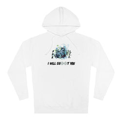 HANDS UP CAMERA MAN Hip Hop Unisex Hooded Sweatshirt - PDR LFE XS / White PDR LFE