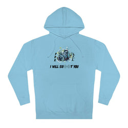 HANDS UP CAMERA MAN Hip Hop Unisex Hooded Sweatshirt - PDR LFE XS / Blue Aqua PDR LFE