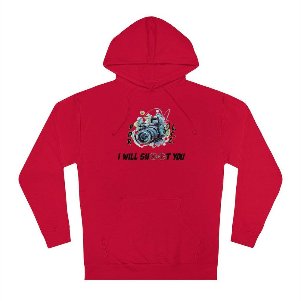 HANDS UP CAMERA MAN Hip Hop Unisex Hooded Sweatshirt - PDR LFE XS / Red PDR LFE
