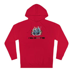 HANDS UP CAMERA MAN Hip Hop Unisex Hooded Sweatshirt - PDR LFE XS / Red PDR LFE