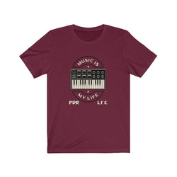 KEYBOARD LIFE Unisex Jersey Short Sleeve Tee - PDR LFE Maroon / S PDR LFE