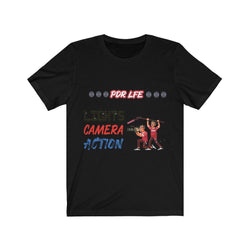 LIGHTS CAMERA ACTION Hip Hop Unisex Jersey Short Sleeve Tee - PDR LFE Black / S PDR LFE