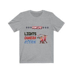 LIGHTS CAMERA ACTION Hip Hop Unisex Jersey Short Sleeve Tee - PDR LFE Athletic Heather / S PDR LFE