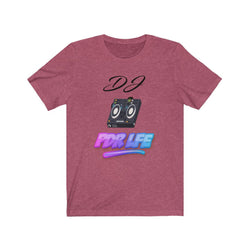 LITTY PDR LFE DJ GLO Unisex Jersey Short Sleeve Tee - PDR LFE Heather Raspberry / XS PDR LFE