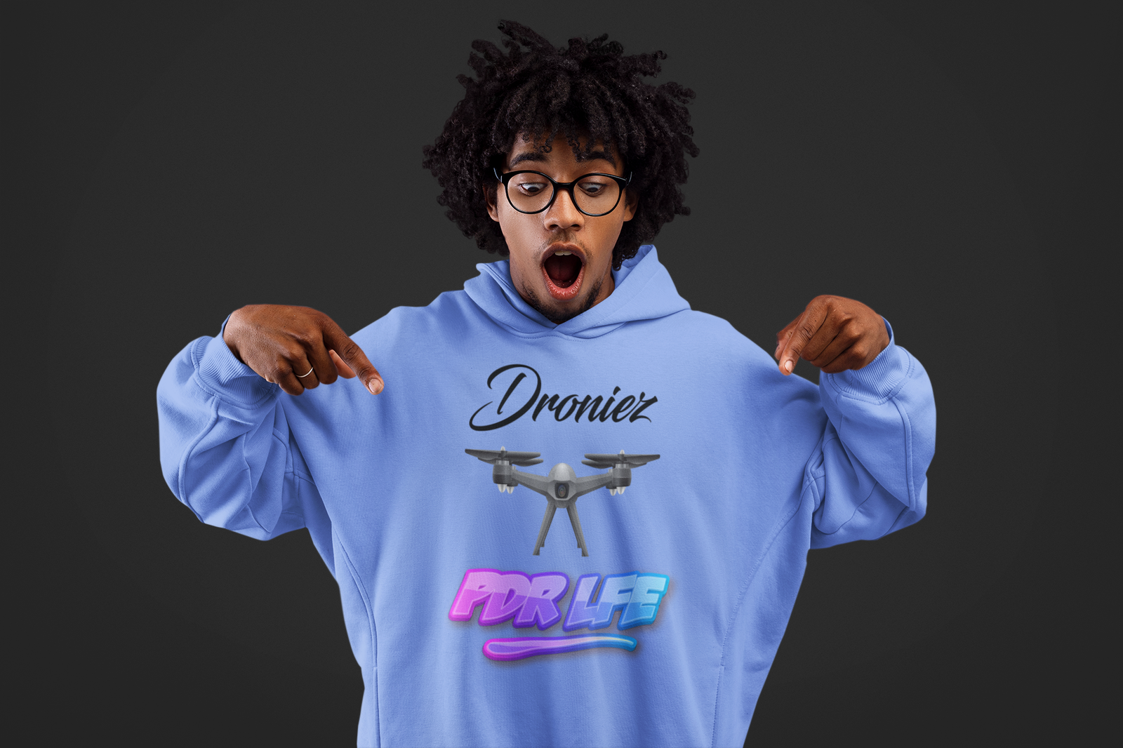 LITTY PDR LFE DRONIEZ GLO Unisex Heavy Blend™ Hooded Sweatshirt - PDR L.F.E. 