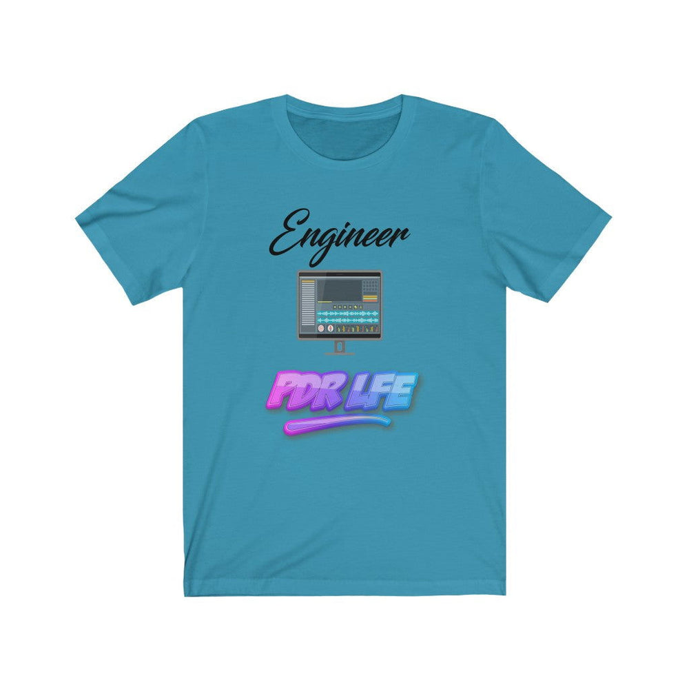 LITTY PDR LFE ENGINEER GLO Unisex Jersey Short Sleeve Tee - PDR LFE Aqua / XS PDR LFE