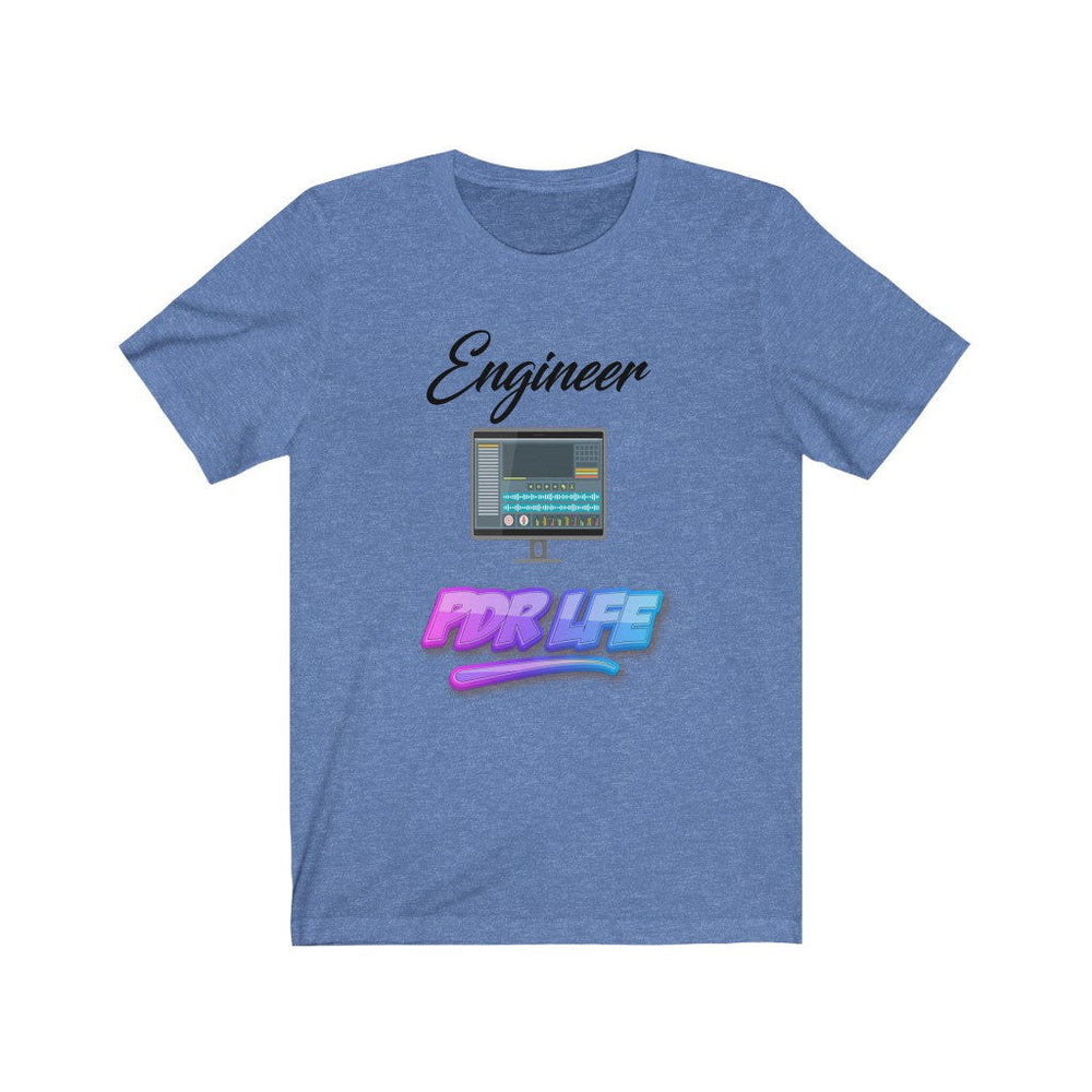 LITTY PDR LFE ENGINEER GLO Unisex Jersey Short Sleeve Tee - PDR LFE Heather Columbia Blue / XS PDR LFE