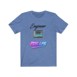 LITTY PDR LFE ENGINEER GLO Unisex Jersey Short Sleeve Tee - PDR LFE Heather Columbia Blue / XS PDR LFE