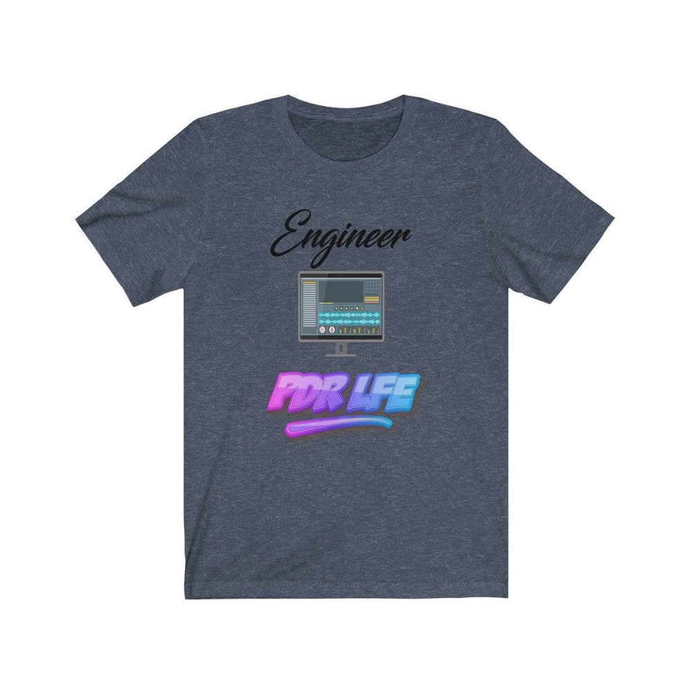 LITTY PDR LFE ENGINEER GLO Unisex Jersey Short Sleeve Tee - PDR LFE Heather Navy / XS PDR LFE