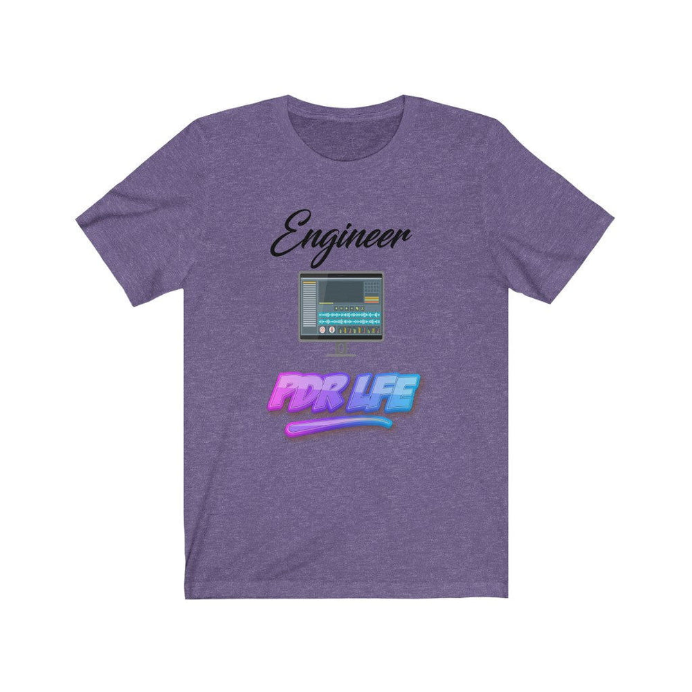 LITTY PDR LFE ENGINEER GLO Unisex Jersey Short Sleeve Tee - PDR LFE Heather Team Purple / XS PDR LFE