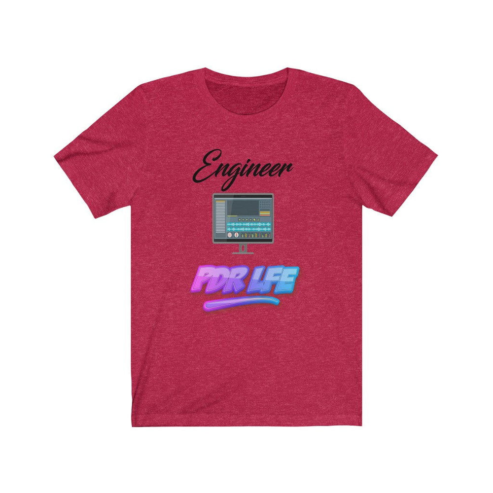 LITTY PDR LFE ENGINEER GLO Unisex Jersey Short Sleeve Tee - PDR LFE Heather Red / XS PDR LFE