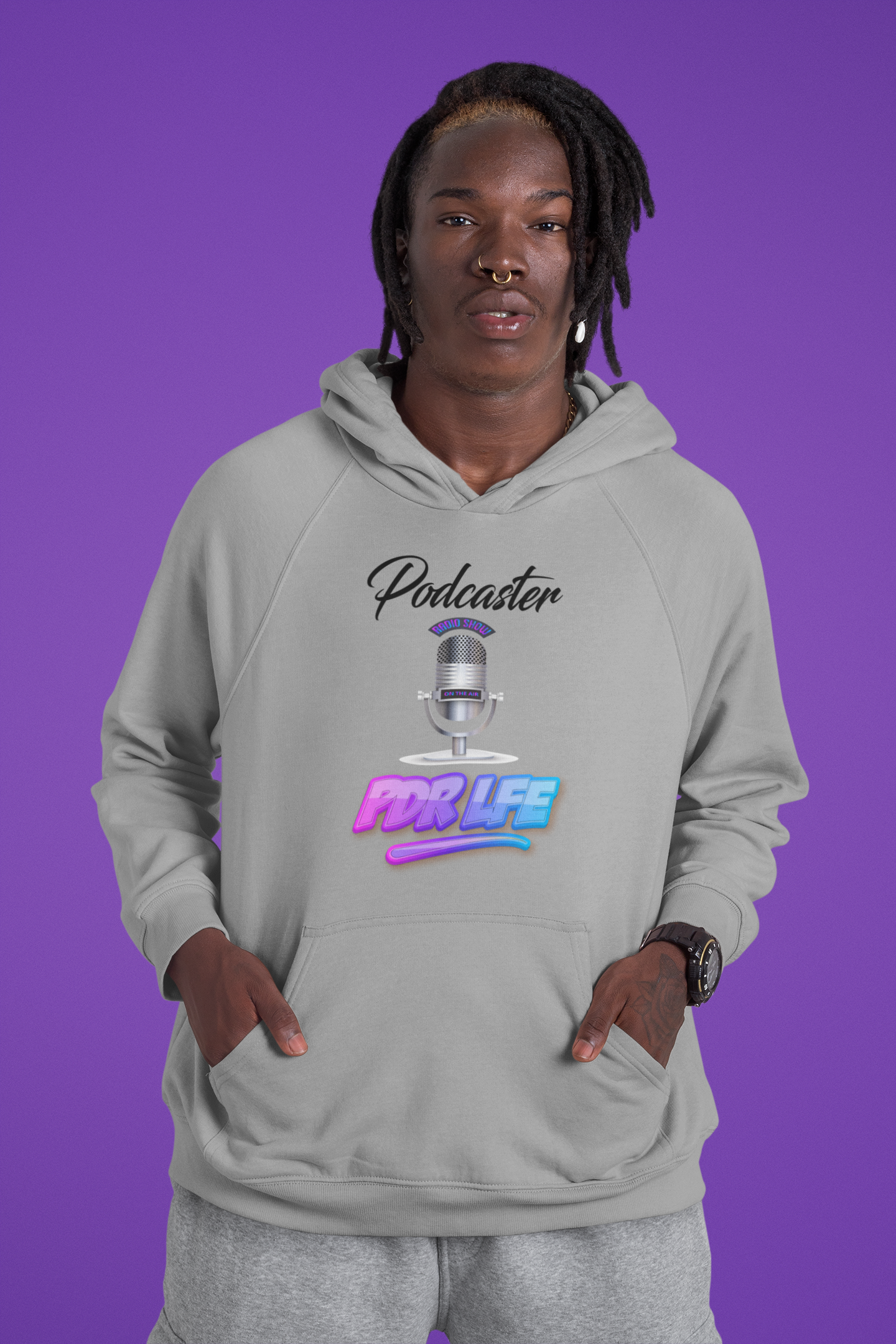 LITTY PDR LFE PODCASTER GLO Unisex Heavy Blend™ Hooded Sweatshirt - PDR L.F.E. 