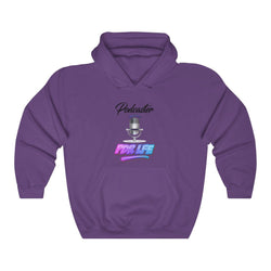 LITTY PDR LFE PODCASTER GLO Unisex Heavy Blend™ Hooded Sweatshirt - PDR LFE Purple / S PDR LFE