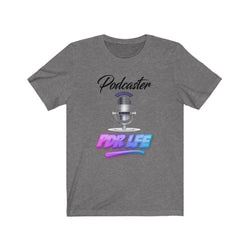 LITTY PDR LFE PODCASTER GLO Unisex Jersey Short Sleeve Tee - PDR LFE Deep Heather / XS PDR LFE