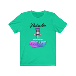 LITTY PDR LFE PODCASTER GLO Unisex Jersey Short Sleeve Tee - PDR LFE Teal / XS PDR LFE