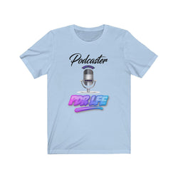LITTY PDR LFE PODCASTER GLO Unisex Jersey Short Sleeve Tee - PDR LFE Baby Blue / XS PDR LFE