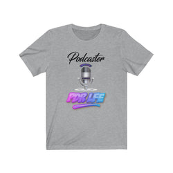 LITTY PDR LFE PODCASTER GLO Unisex Jersey Short Sleeve Tee - PDR LFE Athletic Heather / XS PDR LFE