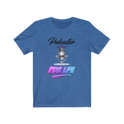 LITTY PDR LFE PODCASTER GLO Unisex Jersey Short Sleeve Tee - PDR LFE Heather True Royal / XS PDR LFE