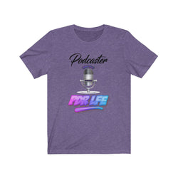 LITTY PDR LFE PODCASTER GLO Unisex Jersey Short Sleeve Tee - PDR LFE Heather Team Purple / XS PDR LFE