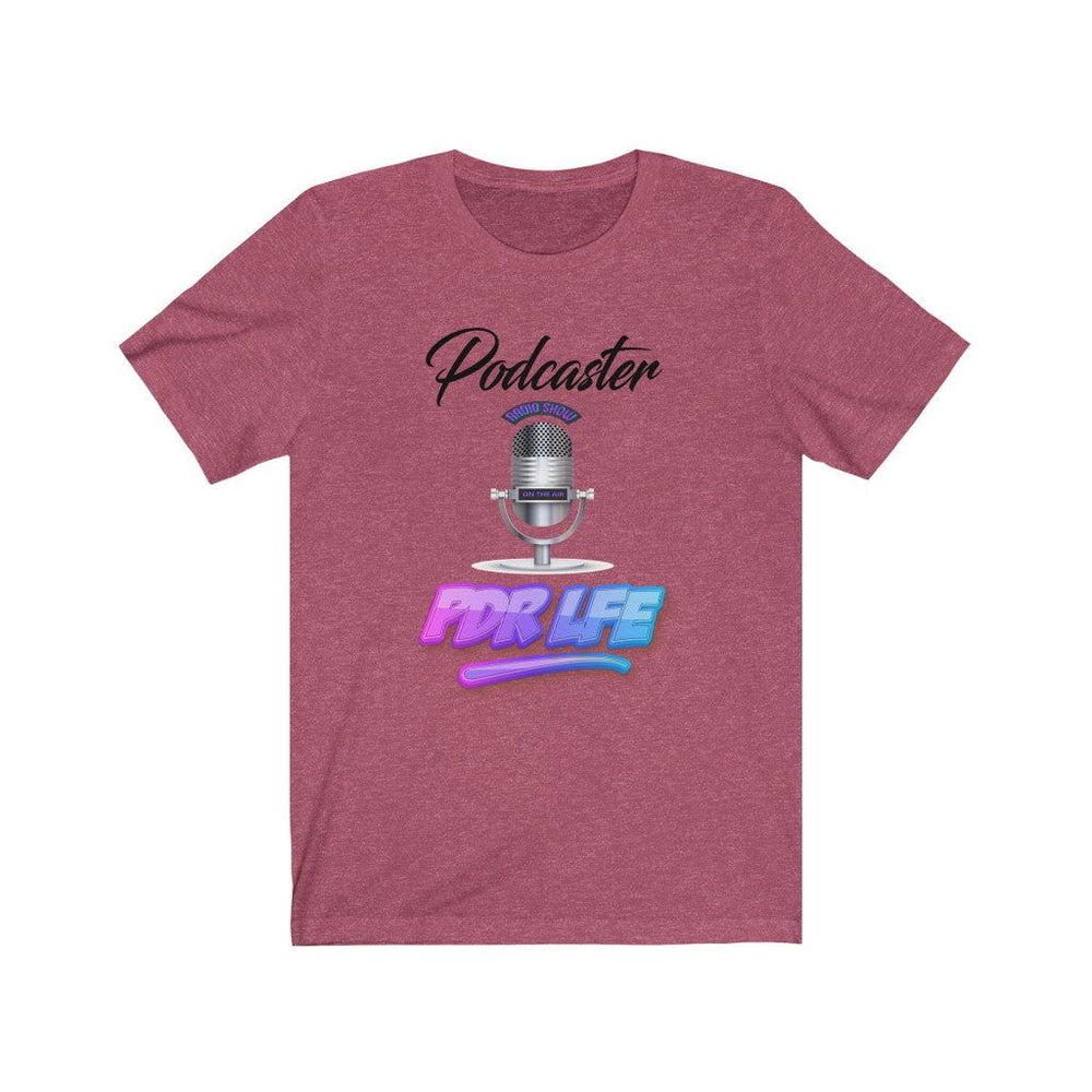 LITTY PDR LFE PODCASTER GLO Unisex Jersey Short Sleeve Tee - PDR L.F.E. 