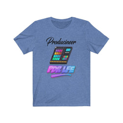 LITTY PDR LFE PRODUCINEER GLO Unisex Jersey Short Sleeve Tee - PDR LFE Heather Columbia Blue / XS PDR LFE