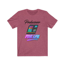 LITTY PDR LFE PRODUCINEER GLO Unisex Jersey Short Sleeve Tee - PDR LFE Heather Raspberry / XS PDR LFE