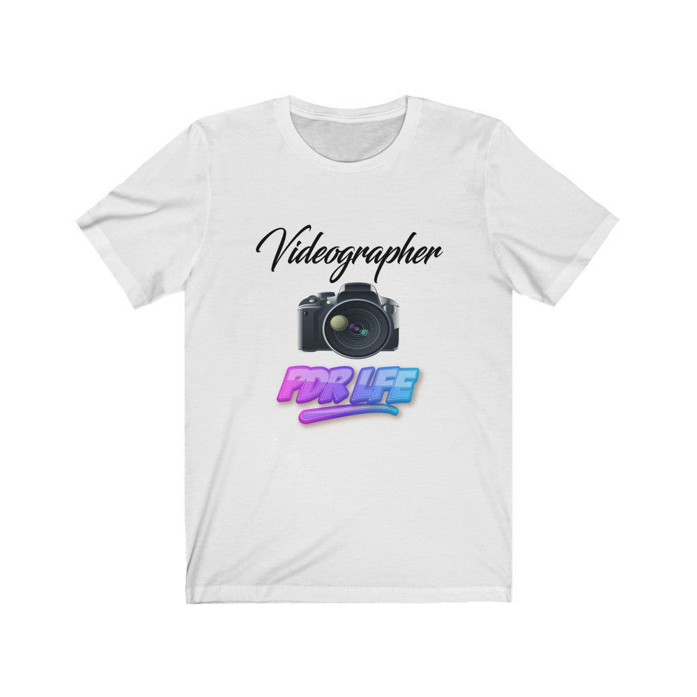 LITTY PDR LFE VIDEOGRAPHER GLO Unisex Jersey Short Sleeve Tee - PDR L.F.E. 