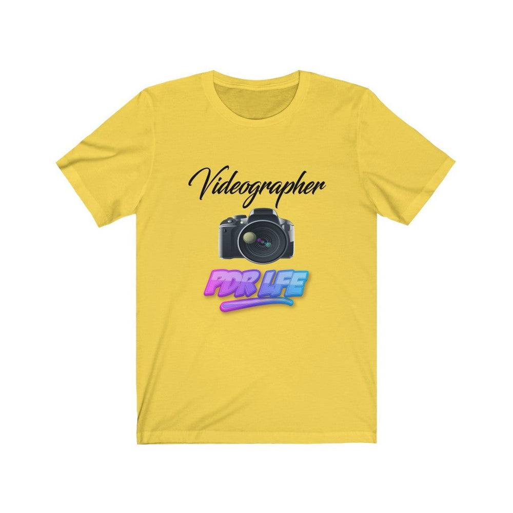 LITTY PDR LFE VIDEOGRAPHER GLO Unisex Jersey Short Sleeve Tee - PDR L.F.E. 