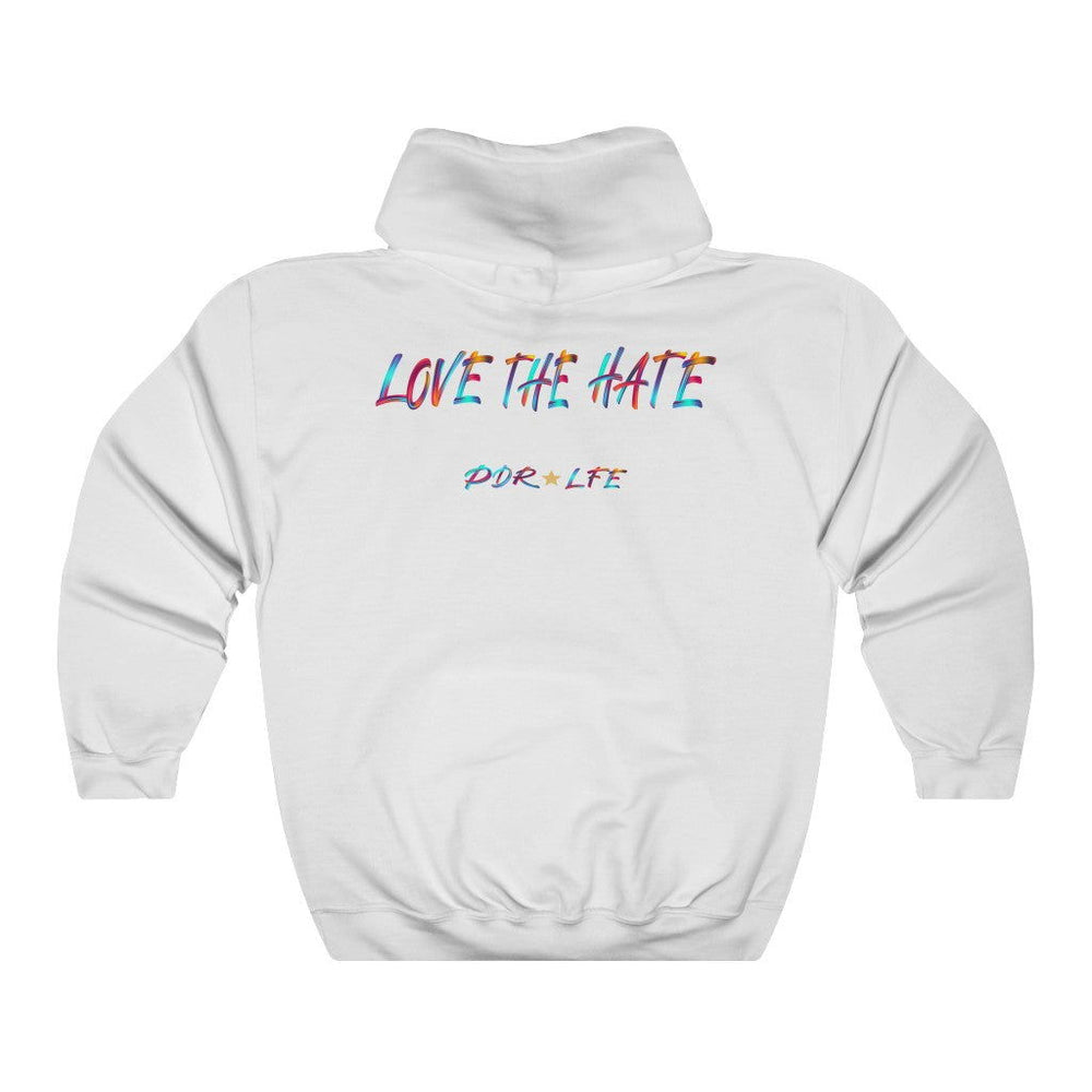 LOVE THE HATE "LOVE THE HATE SERIES" FEMALE Unisex Heavy Blend™ Hooded Sweatshirt - PDR LFE Black / S PDR LFE