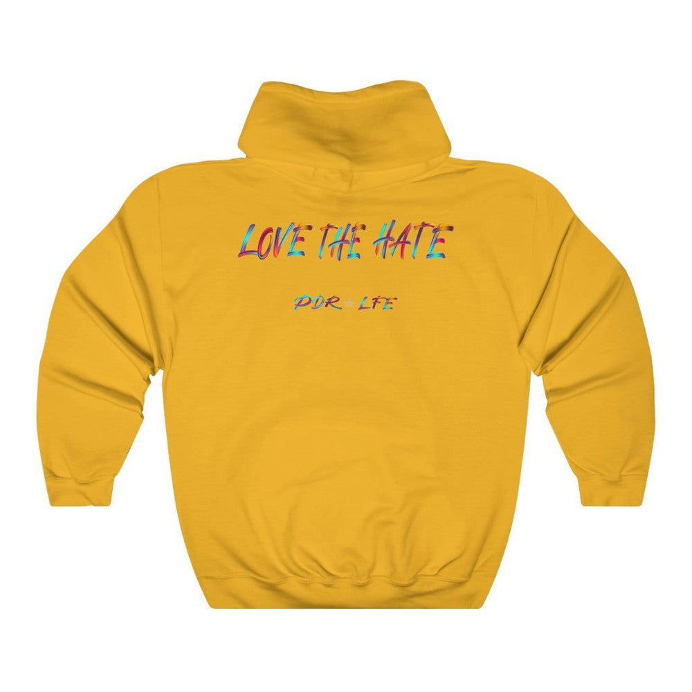 LOVE THE HATE "LOVE THE HATE SERIES" FEMALE Unisex Heavy Blend™ Hooded Sweatshirt - PDR LFE Black / S PDR LFE