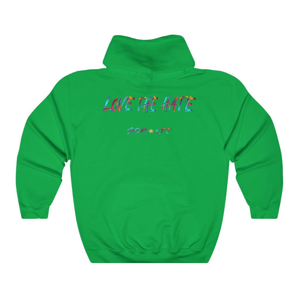 LOVE THE HATE "LOVE THE HATE SERIES" FEMALE Unisex Heavy Blend™ Hooded Sweatshirt - PDR LFE Black / S PDR LFE