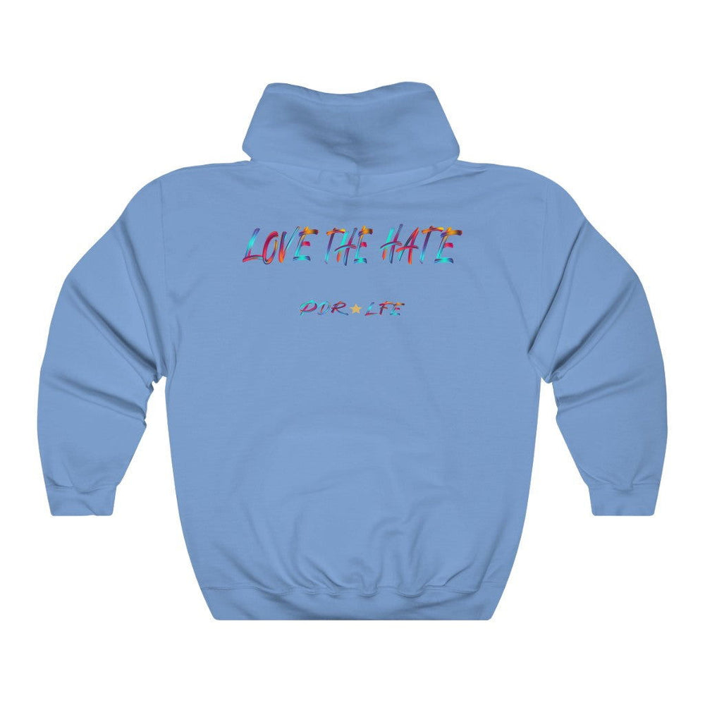 LOVE THE HATE "LOVE THE HATE SERIES" FEMALE Unisex Heavy Blend™ Hooded Sweatshirt - PDR LFE Black / S PDR LFE