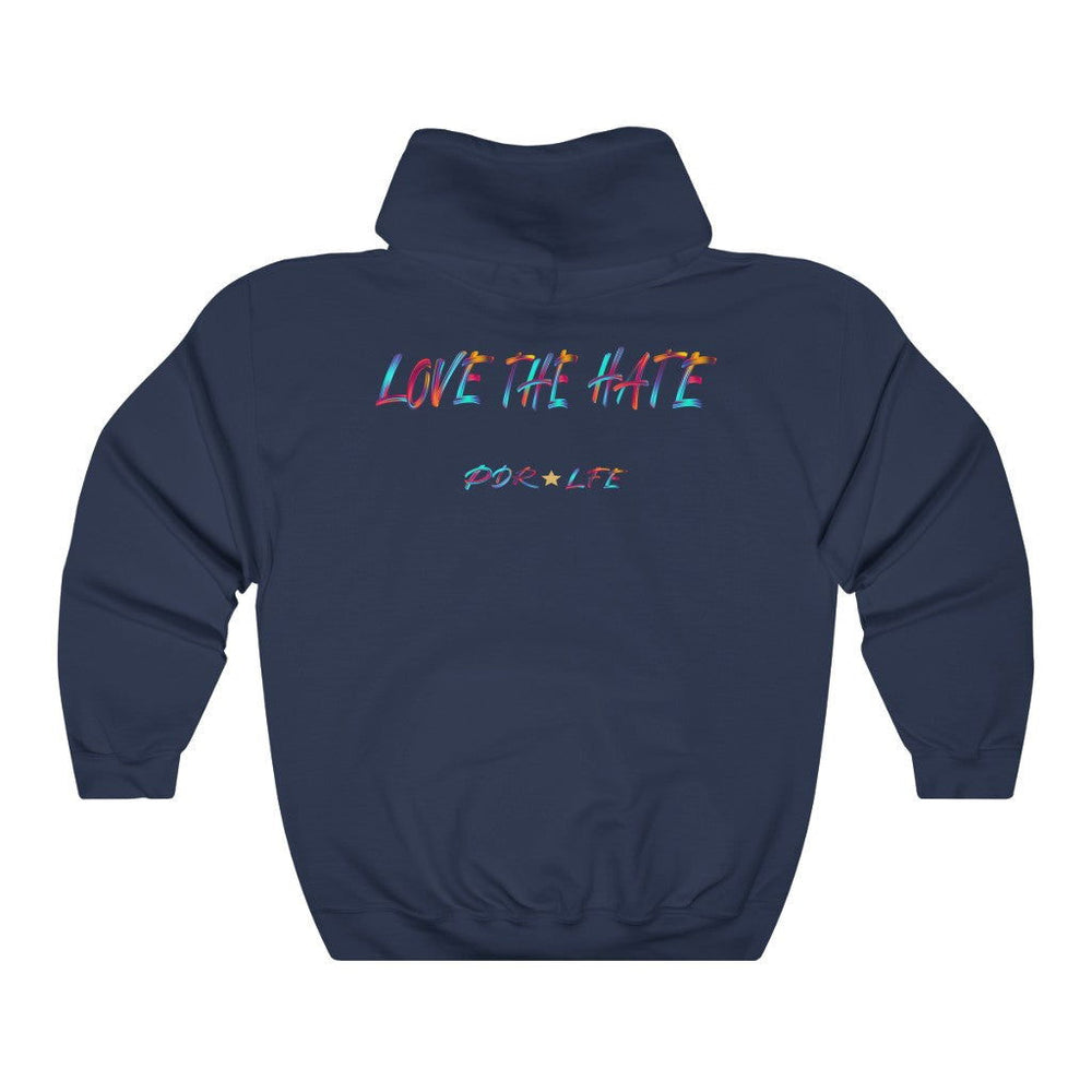 LOVE THE HATE "LOVE THE HATE SERIES" FEMALE Unisex Heavy Blend™ Hooded Sweatshirt - PDR LFE Black / S PDR LFE