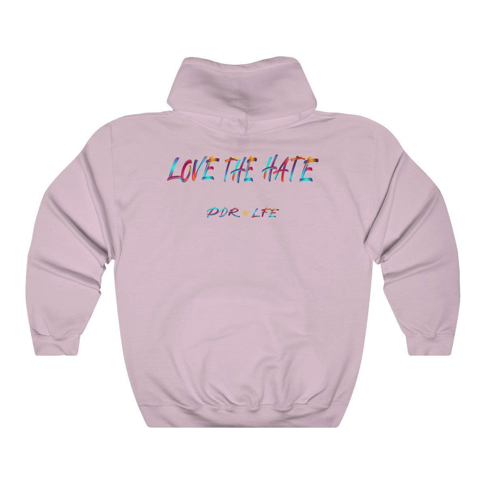 LOVE THE HATE "LOVE THE HATE SERIES" FEMALE Unisex Heavy Blend™ Hooded Sweatshirt - PDR LFE Black / S PDR LFE