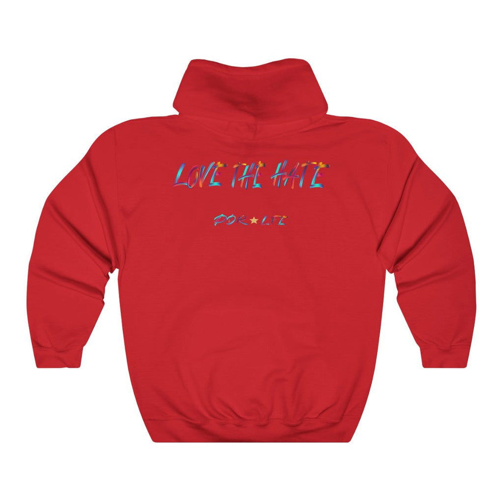 LOVE THE HATE "LOVE THE HATE SERIES" FEMALE Unisex Heavy Blend™ Hooded Sweatshirt - PDR LFE Black / S PDR LFE