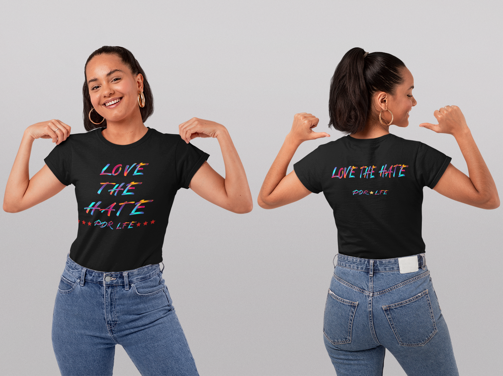 LOVE THE HATE PDR LFE "LOVE THE HATE SERIES" FEMALE Unisex Jersey Short Sleeve Tee - PDR L.F.E. 