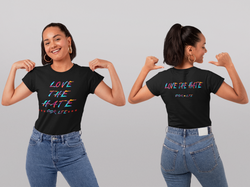 LOVE THE HATE PDR LFE "LOVE THE HATE SERIES" FEMALE Unisex Jersey Short Sleeve Tee - PDR LFE Mint / XS PDR LFE