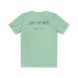 LOVE THE HATE PDR LFE "LOVE THE HATE SERIES" FEMALE Unisex Jersey Short Sleeve Tee - PDR LFE Mint / XS PDR LFE