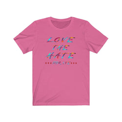 LOVE THE HATE PDR LFE "LOVE THE HATE SERIES" FEMALE Unisex Jersey Short Sleeve Tee - PDR LFE Mint / XS PDR LFE