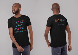 LOVE THE HATE PDR LFE "LOVE THE HATE SERIES" Unisex Jersey Short Sleeve Tee - PDR LFE White / XS PDR LFE