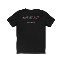 LOVE THE HATE PDR LFE "LOVE THE HATE SERIES" Unisex Jersey Short Sleeve Tee - PDR LFE Black / XS PDR LFE