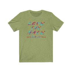 LOVE THE HATE PDR LFE "LOVE THE HATE SERIES" Unisex Jersey Short Sleeve Tee - PDR LFE White / XS PDR LFE
